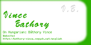 vince bathory business card